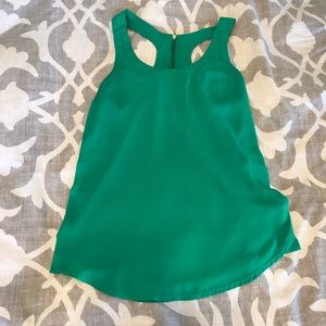 Green T back chiffon top from Express size small